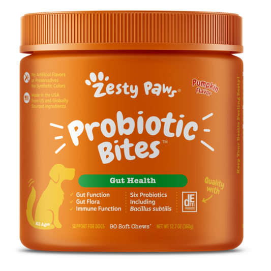 Zesty Paws  Probiotic Bites, All Ages, Pumpkin Flavor