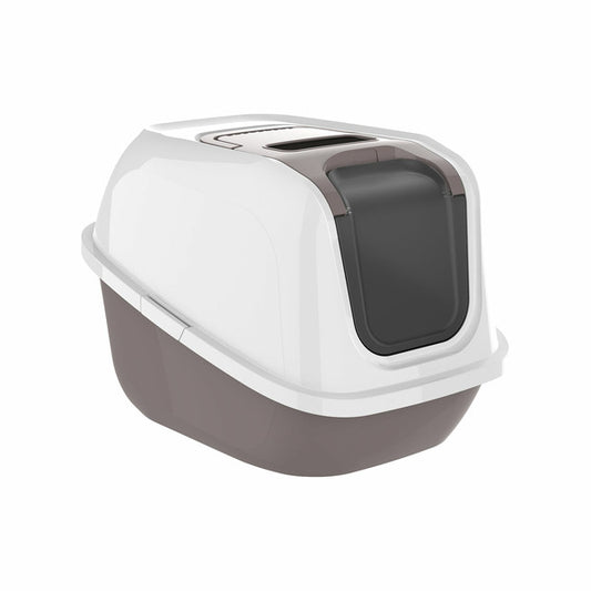 Exquisicat Jumbo Flip Top Litter Pan with Door - Taupe
