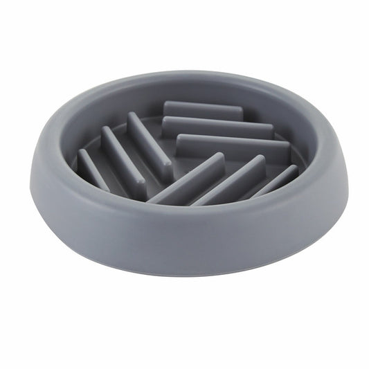 Top Paw Puzzle Slow-Feeder Dog Bowl - Grey.